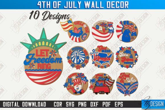 4th of July Wall Décor Laser Cut Bundle