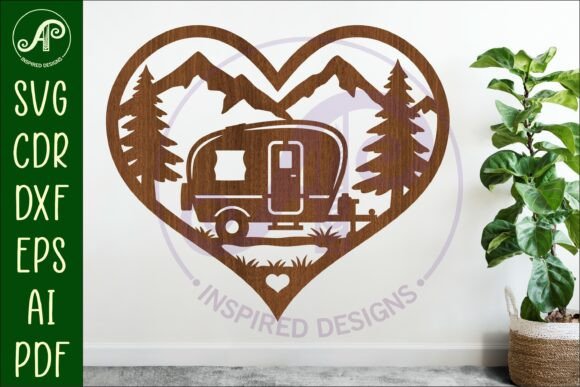 Caravan Heart Wall Sign, Camp Sign