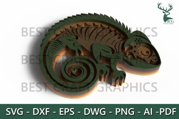 Chameleon Layered SVG Design: A Creative Guide for Crafters