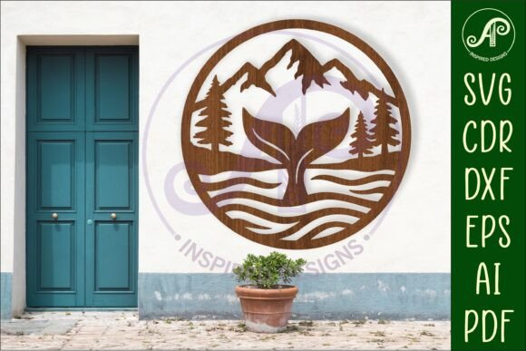 Create Nautical Decor with a Whale Tail Wall Sign SVG File