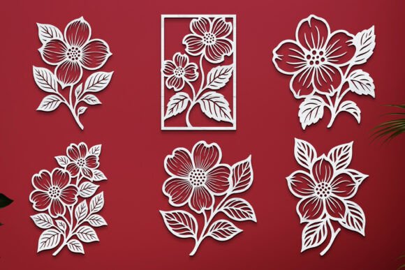 Dogwood Flower Wall Art Laser Cut Bundle