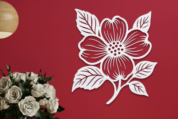 Dogwood Flower Wall Art Laser Cut SVG