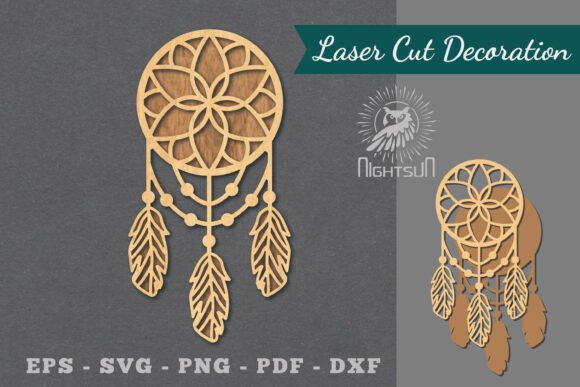 Dreamcatcher Laser Cut Decoration 4 for Creative Projects
