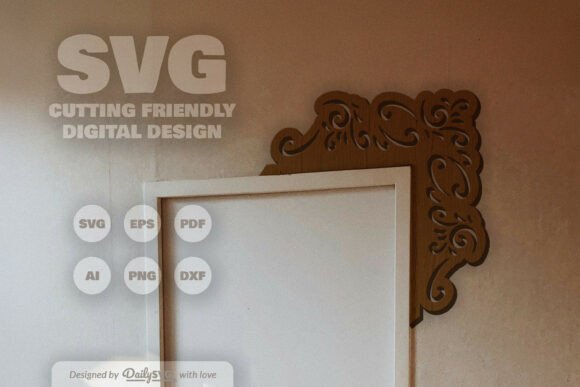 Elegant Decorative Door Corner SVG for Your Crafting Projects