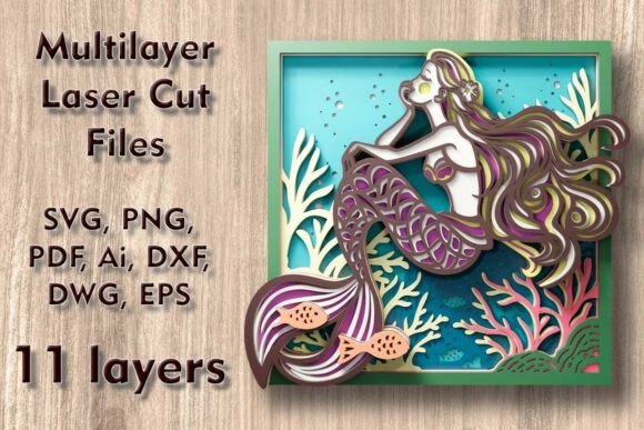 Enchanting 3D Mermaid SVG Designs for Magical Wall Decor