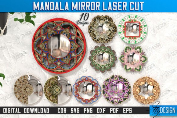 Mandala Frames Laser Cut Bundle for CNC & Home Décor