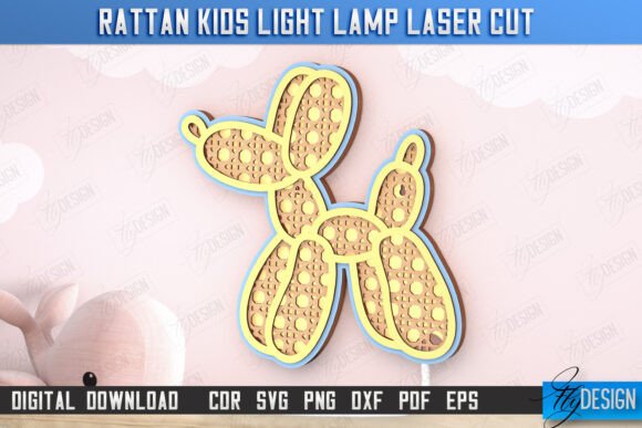Rattan Kids Lamp Laser Cut | CNC File