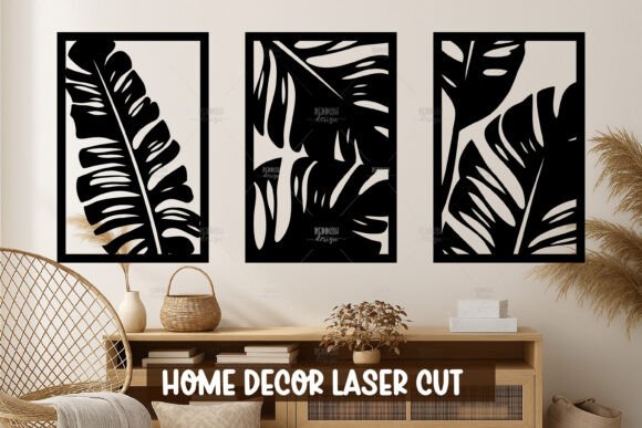 Tropical Leaf Set Wall Art SVG